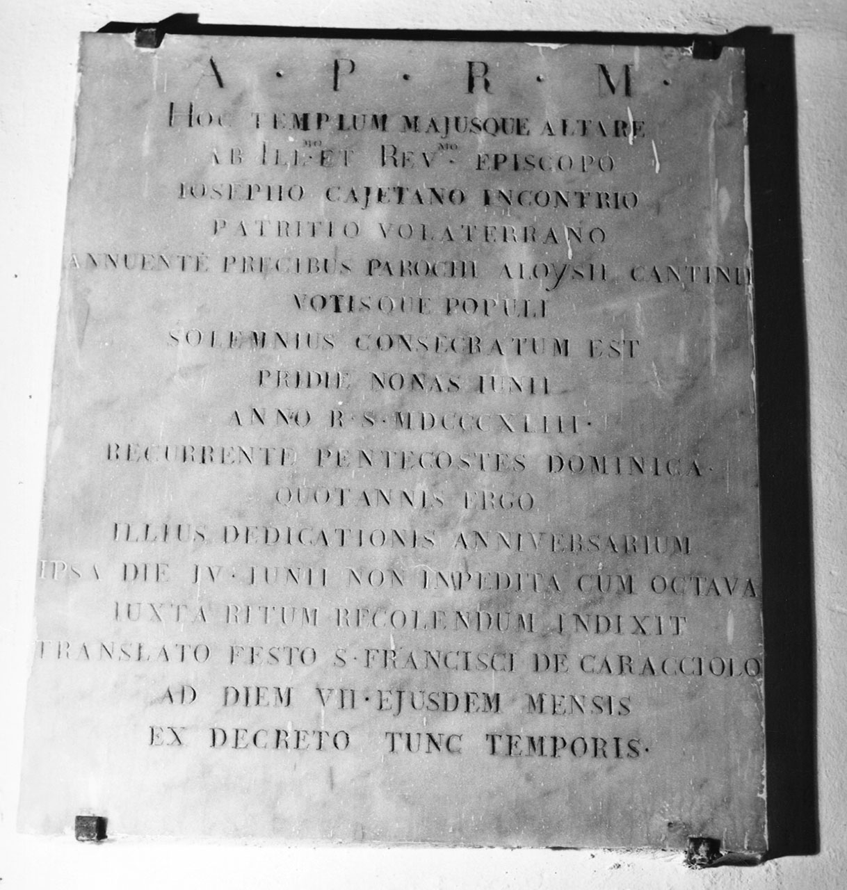 lapide documentaria - bottega toscana (sec. XIX)