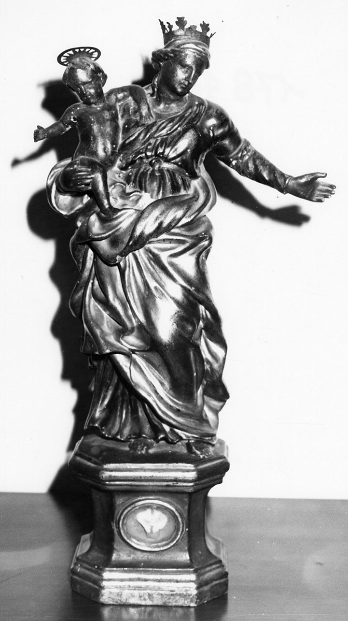 MADONNA CON BAMBINO (reliquiario - a statuetta) - bottega fiorentina (fine/inizio secc. XVII/ XVIII)