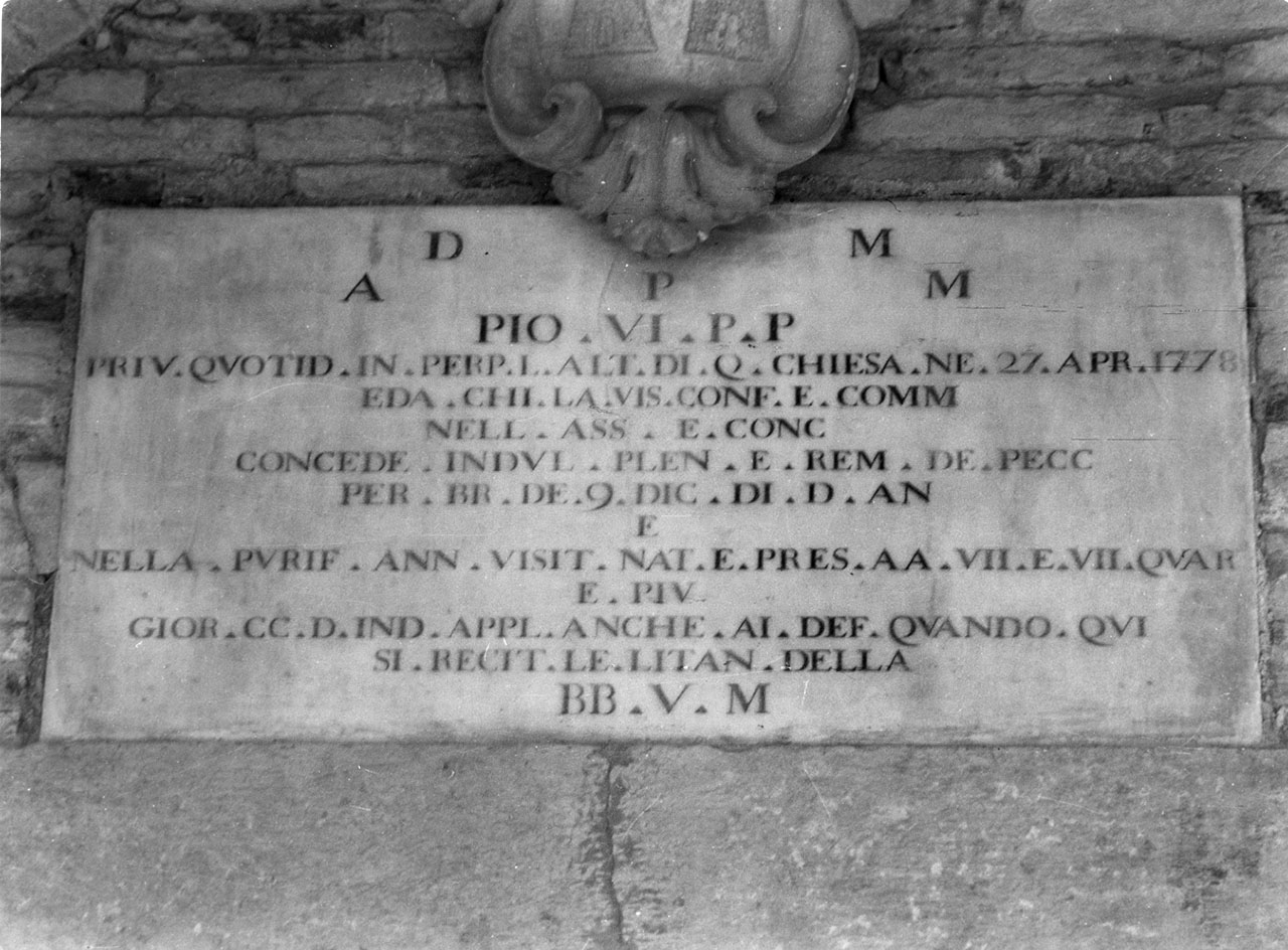 lapide documentaria - bottega toscana (sec. XVIII)