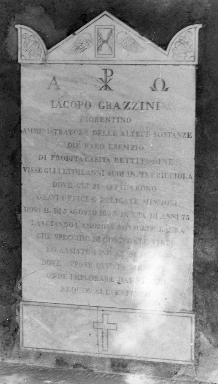 lapide tombale - bottega toscana (sec. XIX)