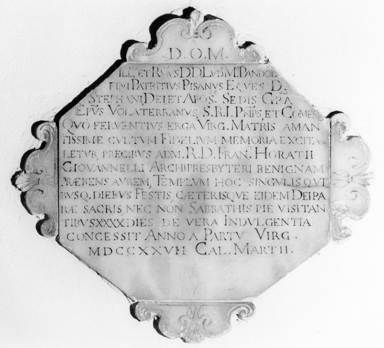 lapide documentaria - bottega toscana (sec. XVIII)