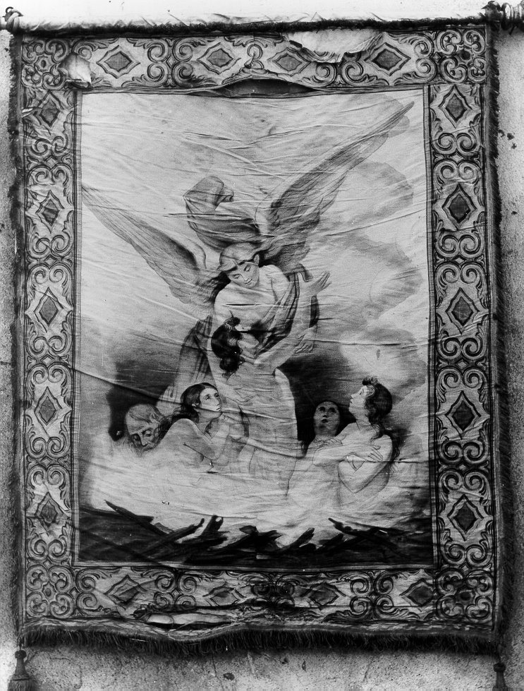 stendardo processionale - manifattura italiana (inizio sec. XIX)