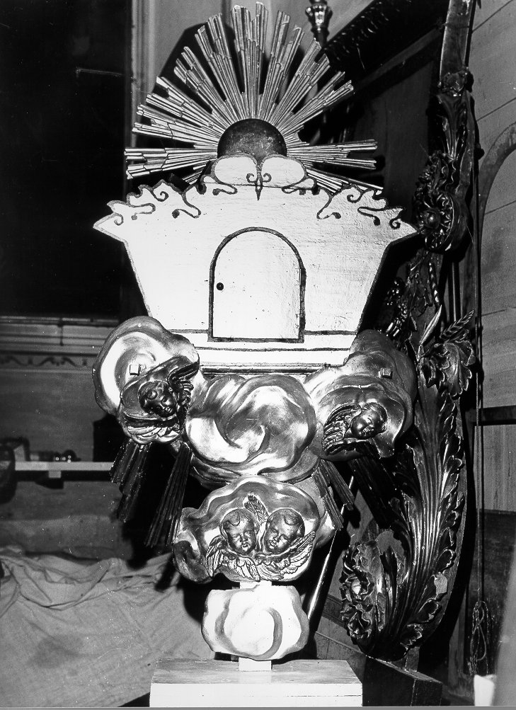 tronetto per esposizione eucaristica - bottega toscana (sec. XIX)