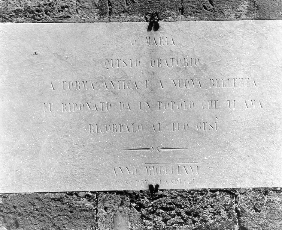 lapide - ambito toscano (seconda metà sec. XIX)