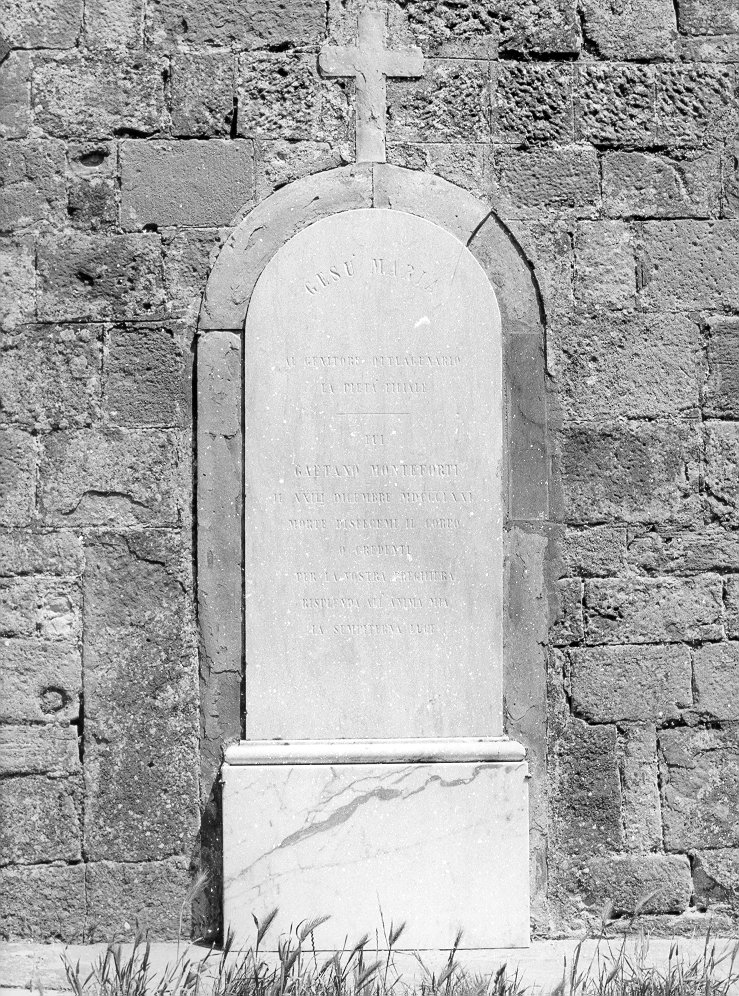 lapide commemorativa - ambito toscano (seconda metà sec. XIX)