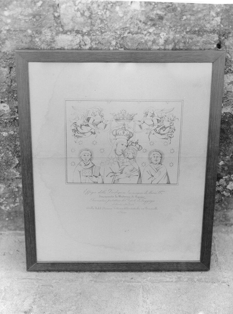 Madonna di Ripaia, Madonna con Bambino e santi (stampa) - ambito italiano (sec. XIX)