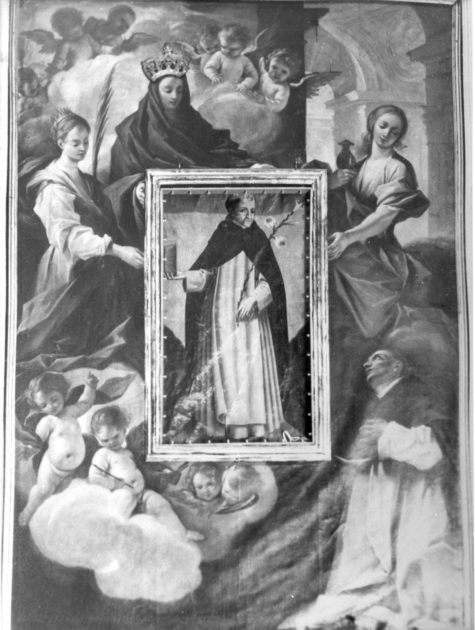 MADONNA E SANTI (dipinto) di Testa Pietro detto Lucchesino (sec. XVII)
