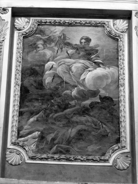 MADONNA SCAGLIA FIAMME CONTRO I DEMONI (dipinto) - ambito italiano (sec. XVII)