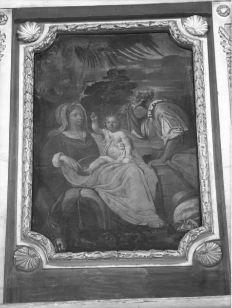 RIPOSO NELLA FUGA IN EGITTO (dipinto) - ambito italiano (sec. XVII)