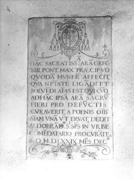 lapide commemorativa - bottega italiana (sec. XVI)