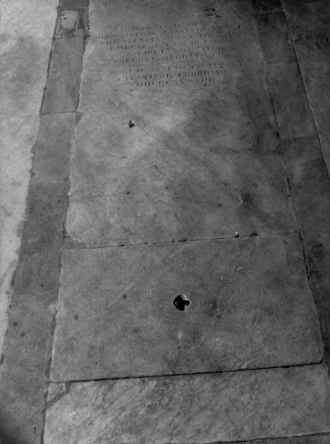 lastra tombale - bottega italiana (sec. XIX)