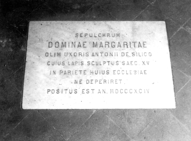 lapide tombale - bottega italiana (sec. XIX)