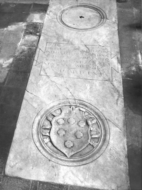 lastra tombale - bottega italiana (sec. XVI)