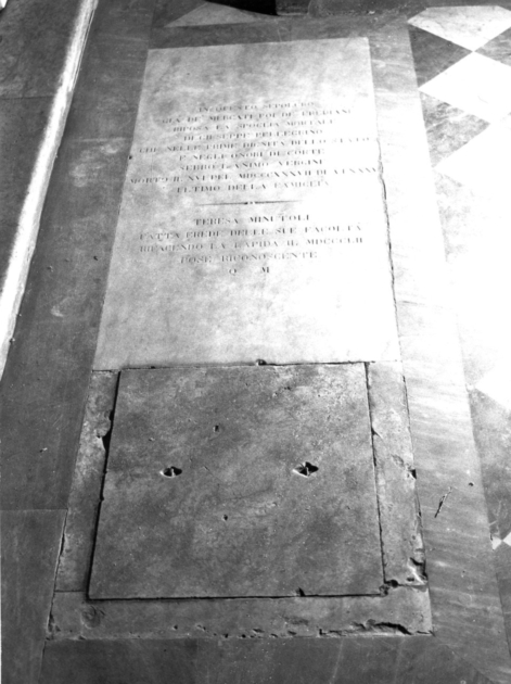 lastra tombale - bottega italiana (sec. XIX)