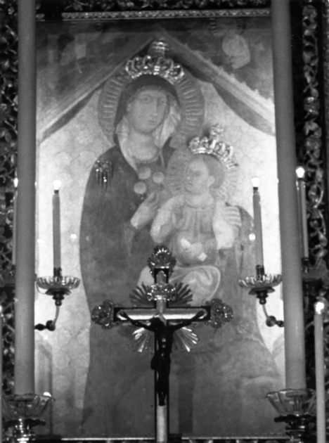 Madonna con Bambino e angeli (dipinto, frammento) - ambito lucchese (inizio sec. XIV)