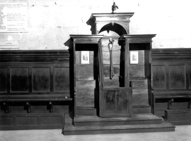 confessionale, serie - bottega italiana (secc. XVIII/ XIX)