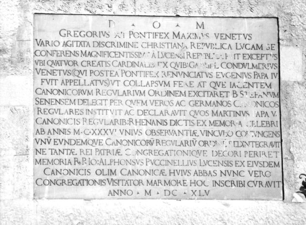 lapide commemorativa - bottega italiana (sec. XVII)