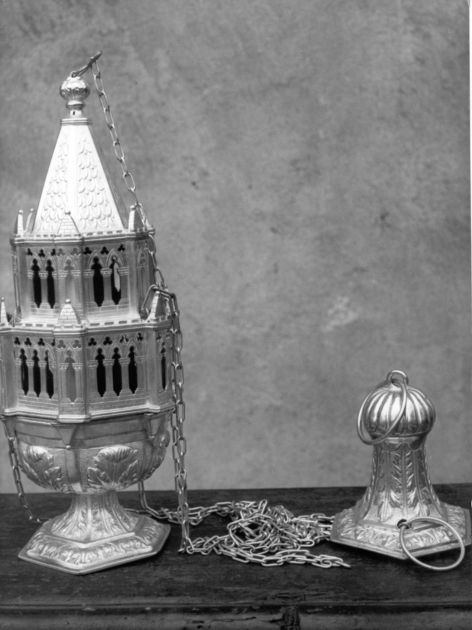 turibolo - a corpo architettonico - bottega italiana (sec. XIX)