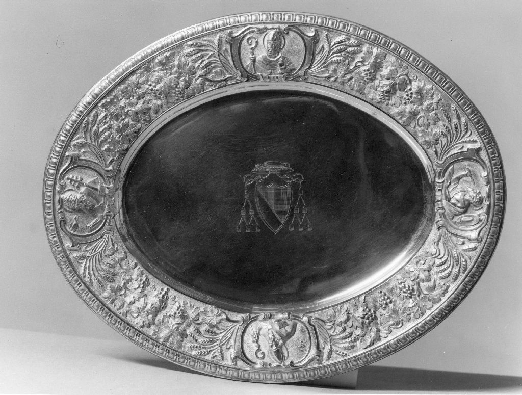 vassoio porta ampolline, opera isolata - bottega fiorentina (fine sec. XIX)
