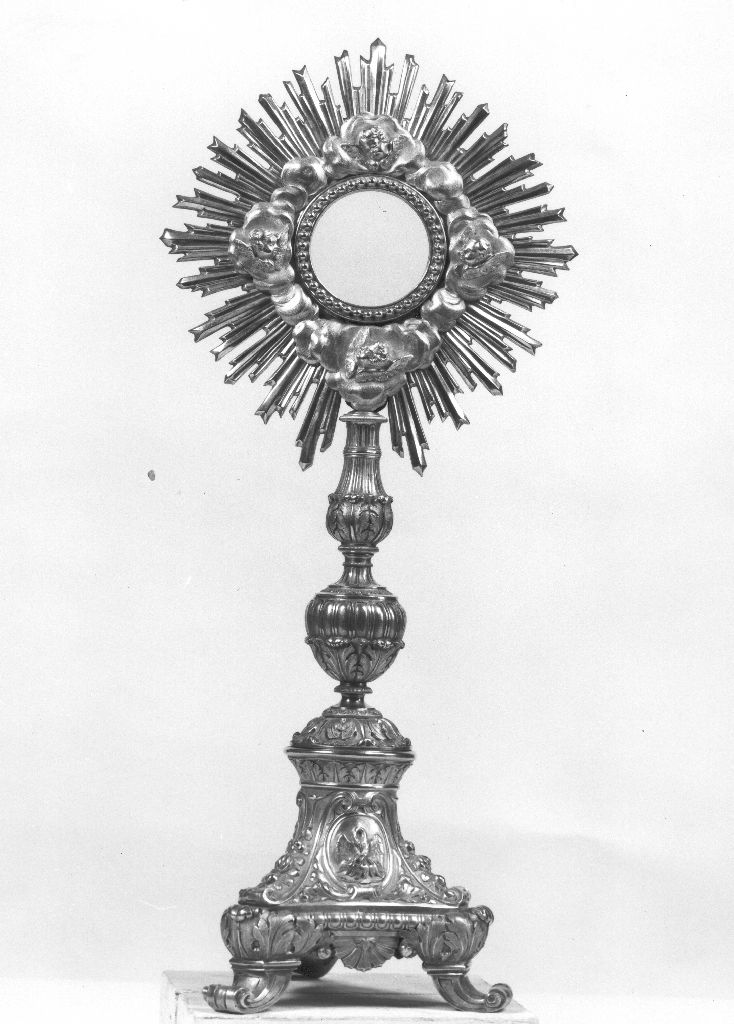 ostensorio - a raggiera, opera isolata - bottega fiorentina (metà sec. XIX)