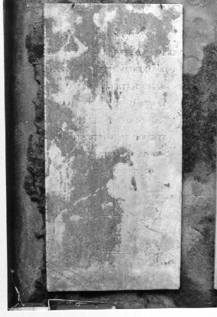 lapide commemorativa - ambito toscano (sec. XIX)