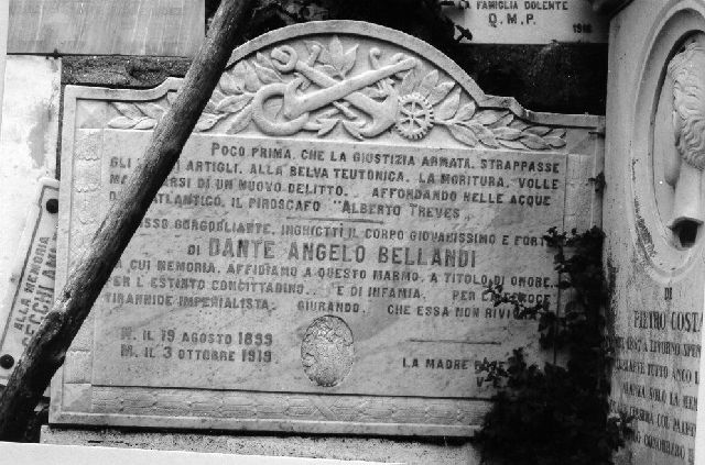 lapide tombale - ambito toscano (sec. XX)