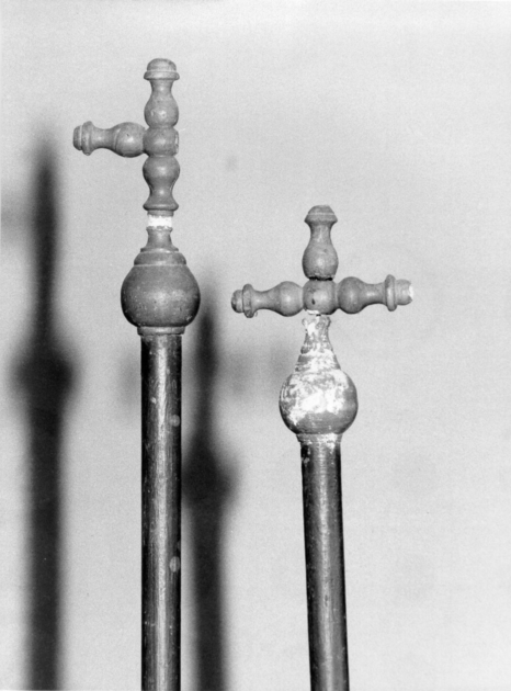 mazza processionale, serie - ambito lucchese (inizio sec. XIX)