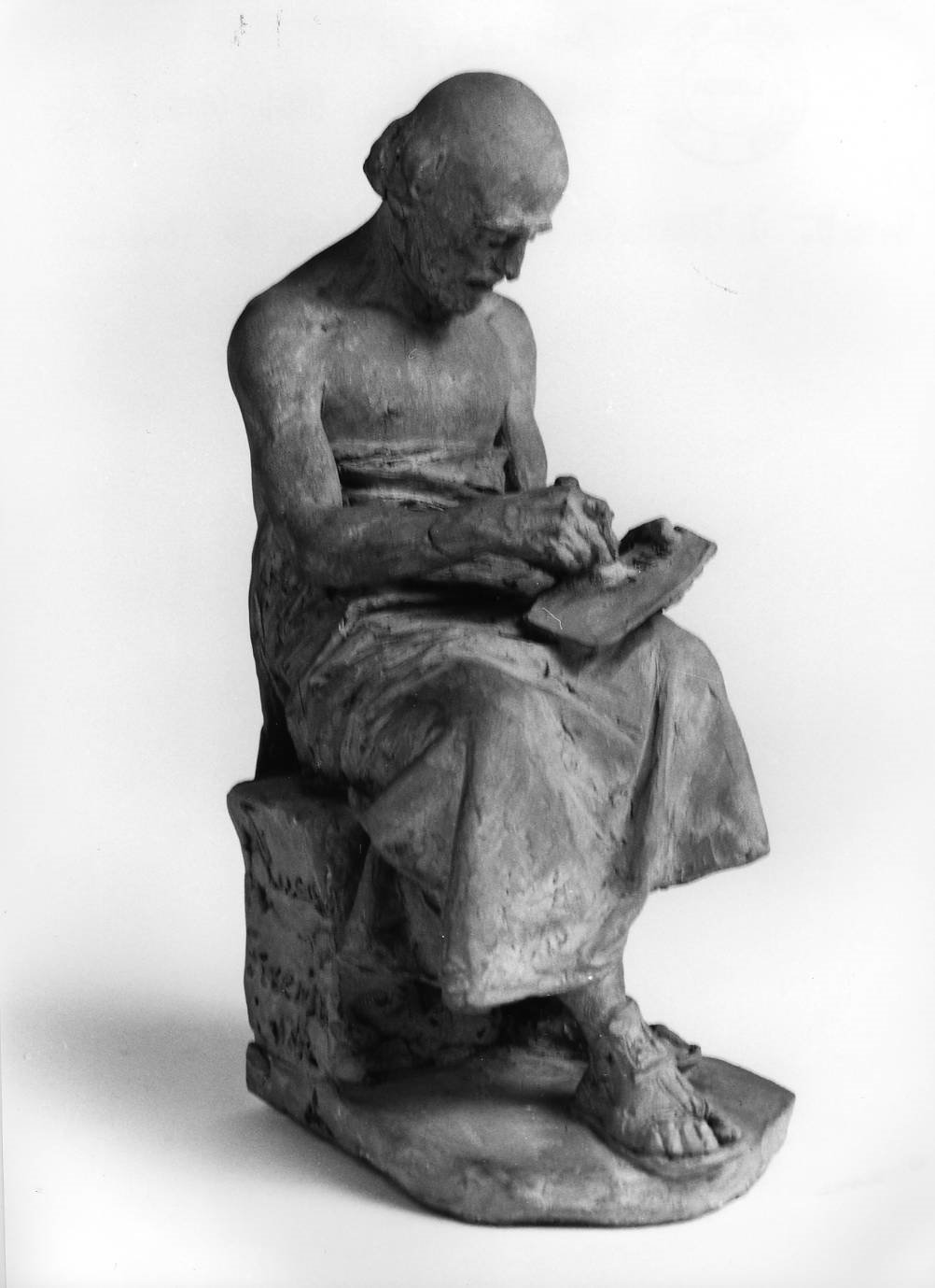 figura maschile tipo del filosofo (scultura) di Lucchesi Urbano (sec. XIX)