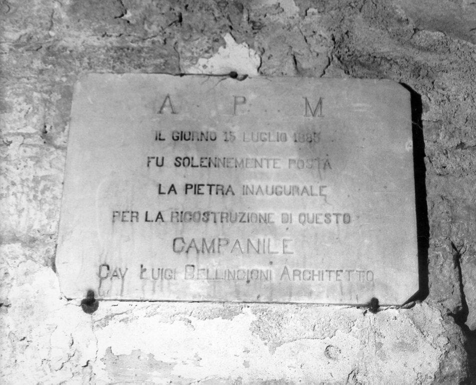 lapide - ambito italiano (sec. XIX)