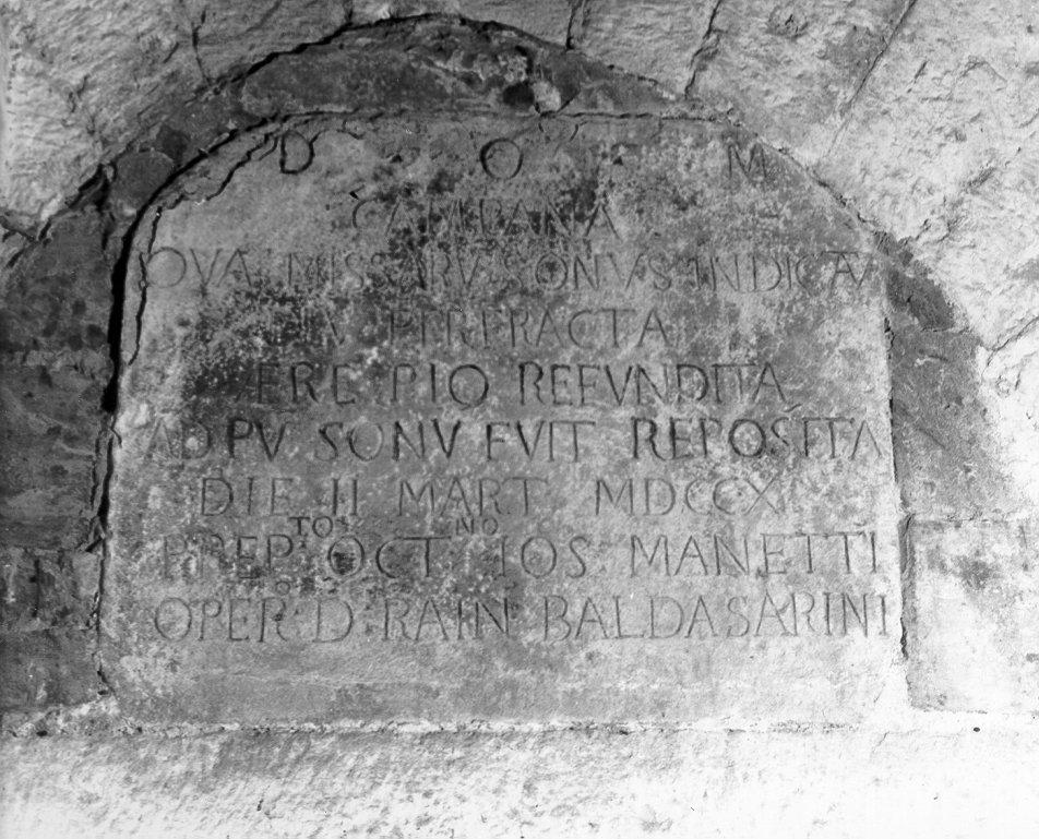 lapide - ambito italiano (sec. XVIII)