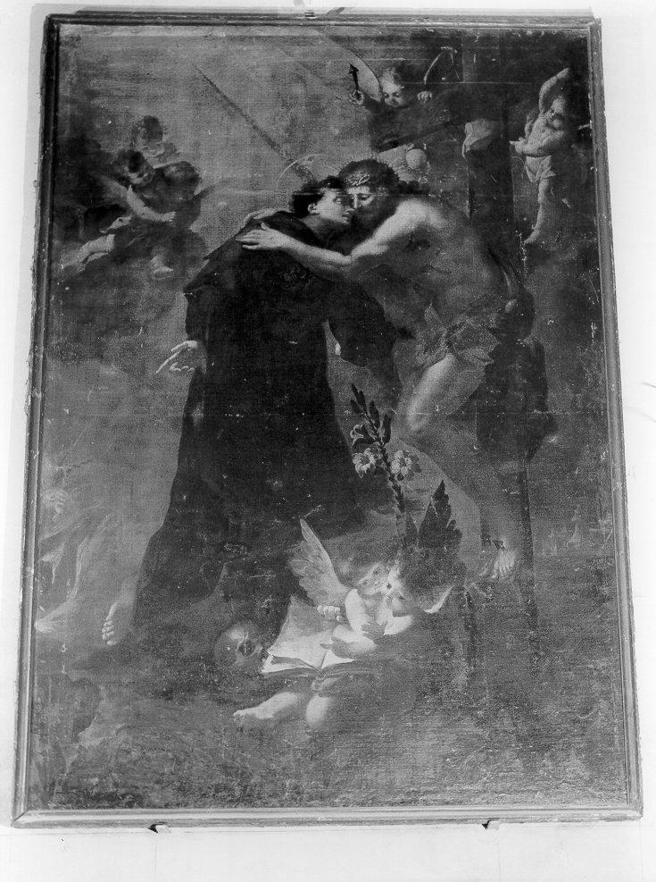 Sant'Antonio da Padova e crocifisso (dipinto) - ambito italiano (sec. XVII)