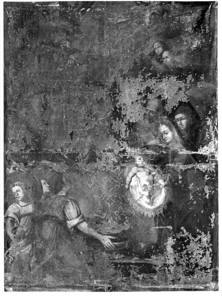 Madonna con Bambino e altri personaggi (dipinto) - ambito lucchese (sec. XVIII)