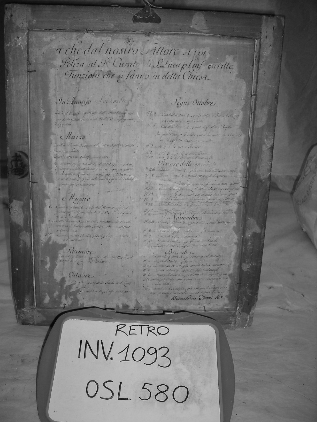 tavola - ambito lucchese (sec. XVIII)