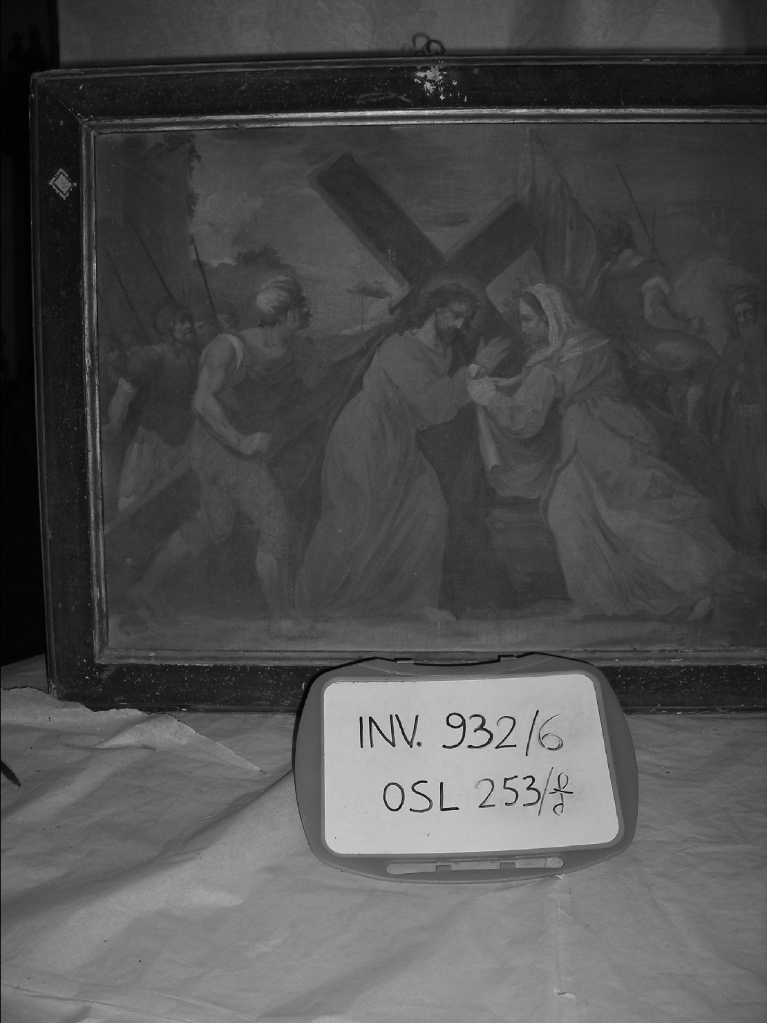 stazione VI: Gesù asciugato dalla Veronica (dipinto) - ambito toscano (sec. XIX)