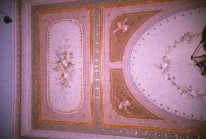 motivi decorativi geometrici e vegetali (dipinto) - ambito livornese (sec. XIX)