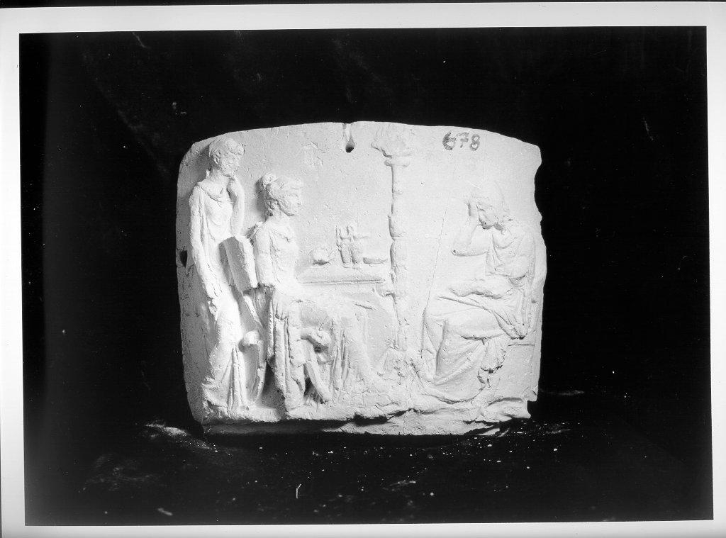 lamentazione funebre (formella, opera isolata) - bottega italiana (fine/inizio secc. XIX/ XX)