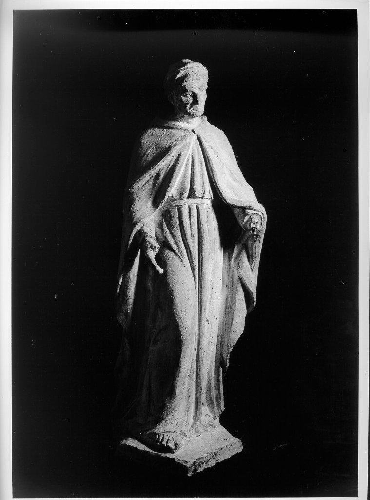 santo monaco (statua, elemento d'insieme) - bottega italiana (metà sec. XX)