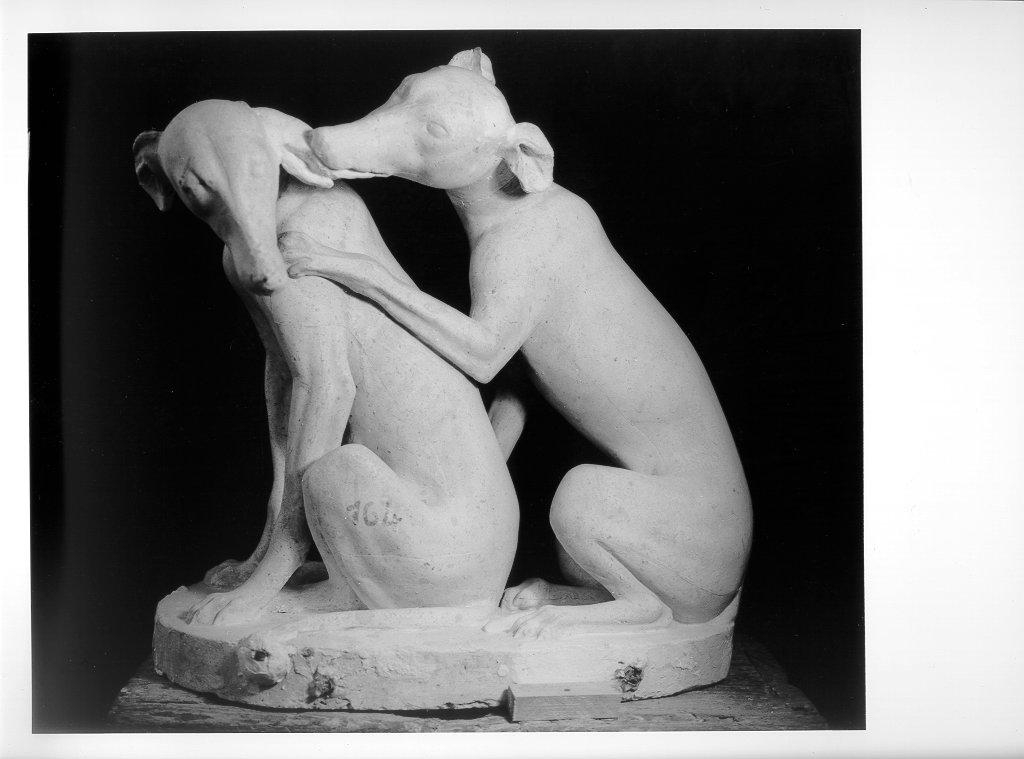 cani levrieri (gruppo scultoreo, opera isolata) - bottega romana (inizio sec. XIX)