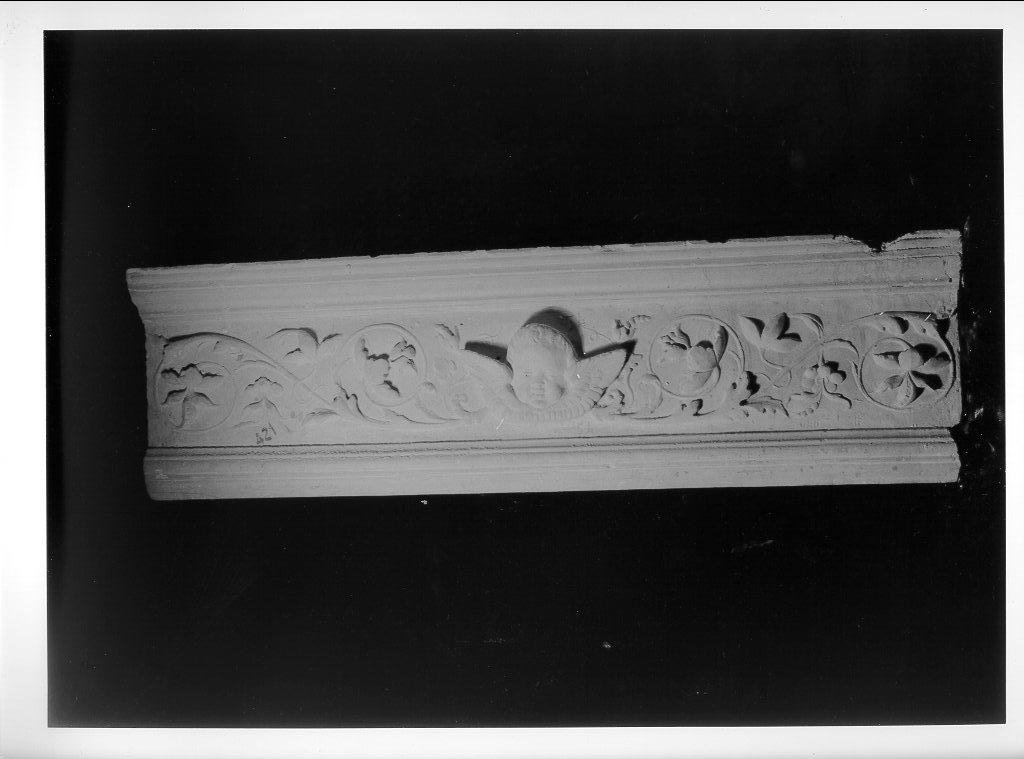 cornice architettonica, elemento d'insieme - bottega italiana (metà sec. XX)