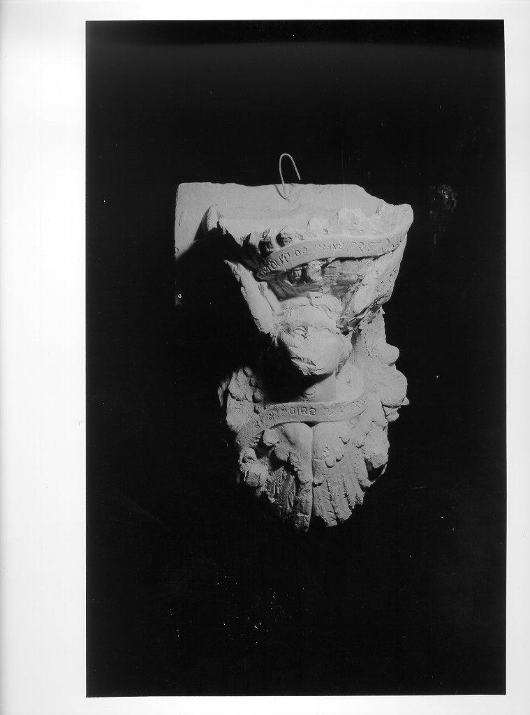 acquasantiera da parete, opera isolata - bottega italiana (metà sec. XX)