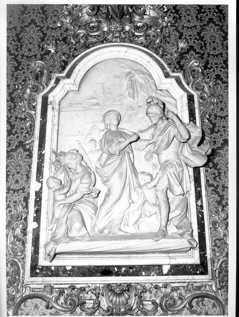 CORIOLANO NEL CAMPO, CON LA MADRE CHE TENTA DI TRATTENERLO (rilievo) di Cybei Giovanni Antonio (sec. XVIII)