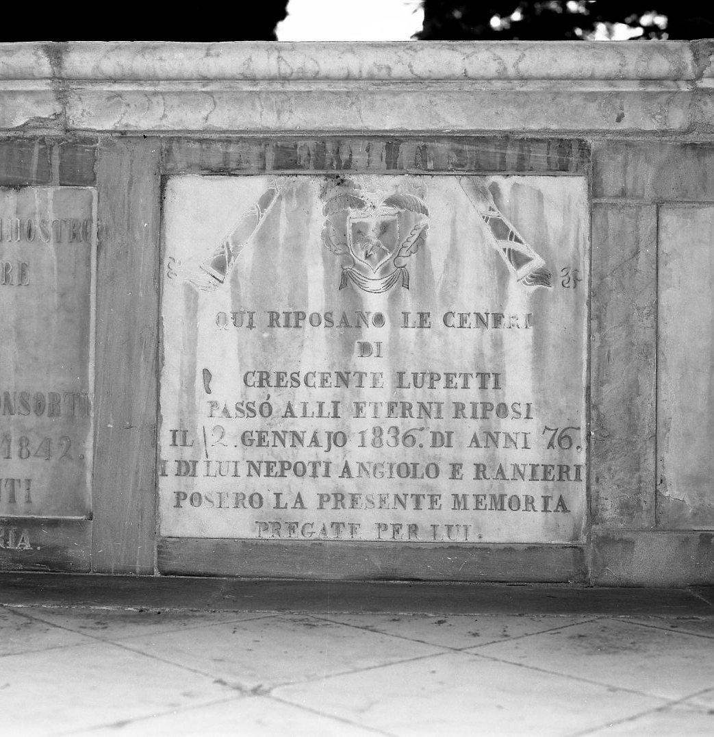lapide tombale - bottega pisana (sec. XIX)