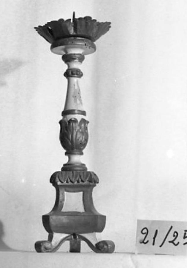 candeliere, serie - bottega pisana (seconda metà sec. XVIII)