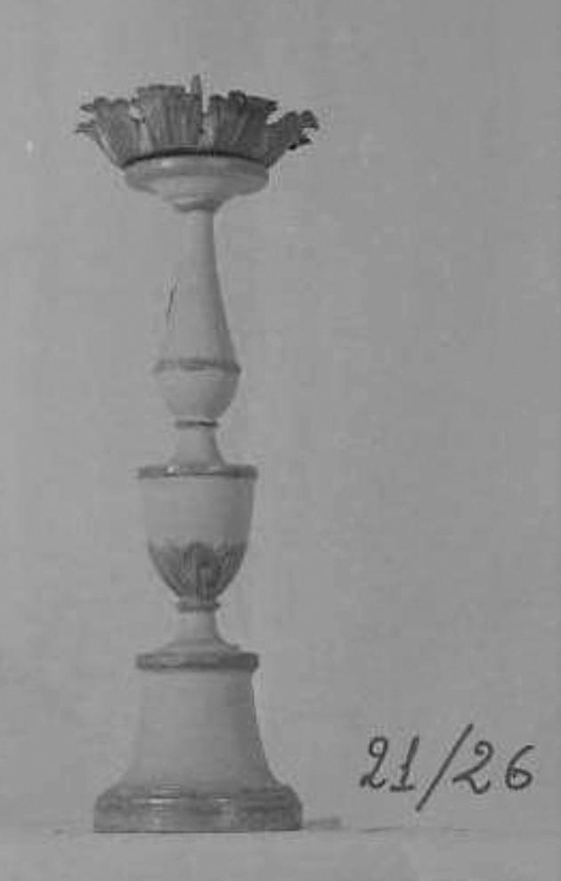 candeliere, serie - bottega pisana (seconda metà sec. XVIII)