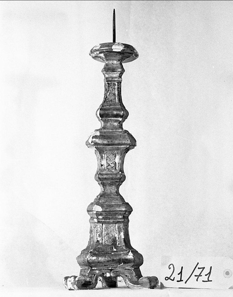 candeliere, serie - bottega pisana (seconda metà sec. XVIII)