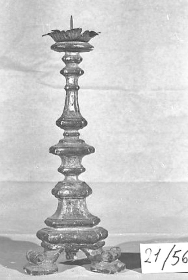 candeliere, serie - bottega pisana (seconda metà sec. XVIII)