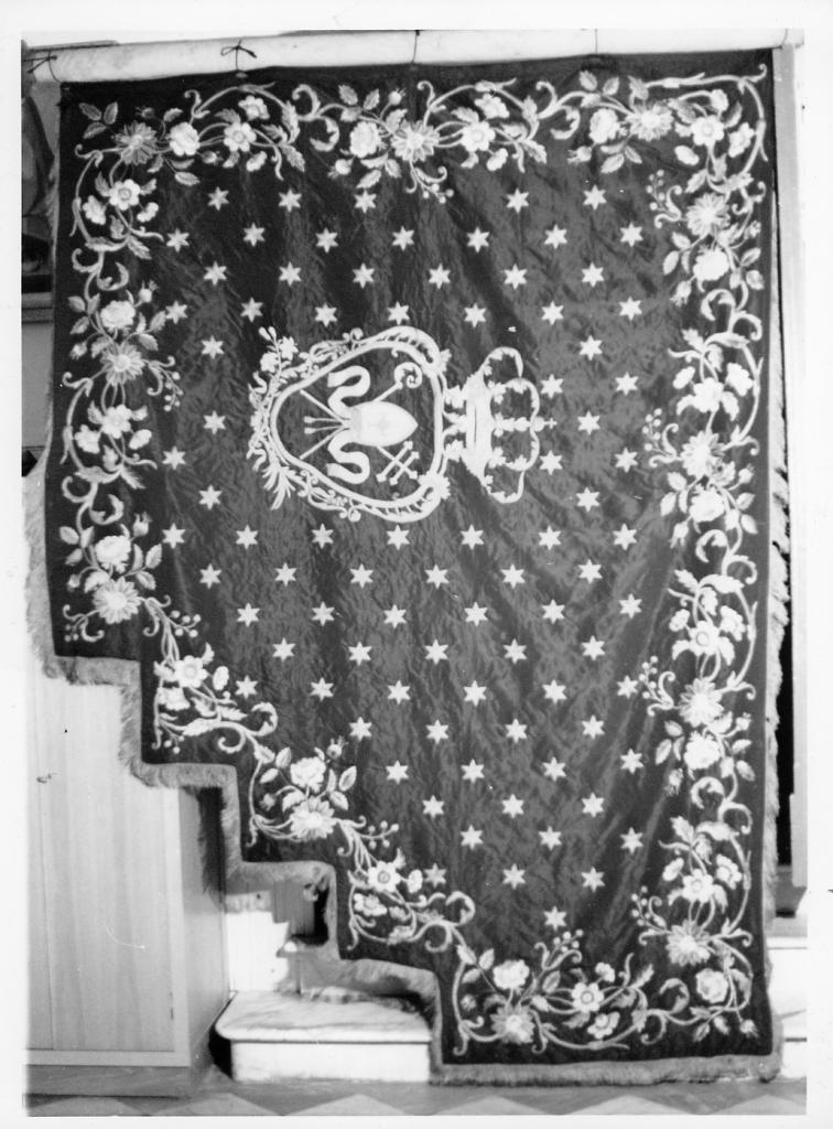 vessillo processionale - manifattura toscana (seconda metà sec. XIX)