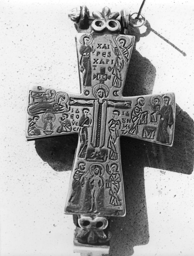 encolpio cruciforme - bottega bizantina (sec. IX)