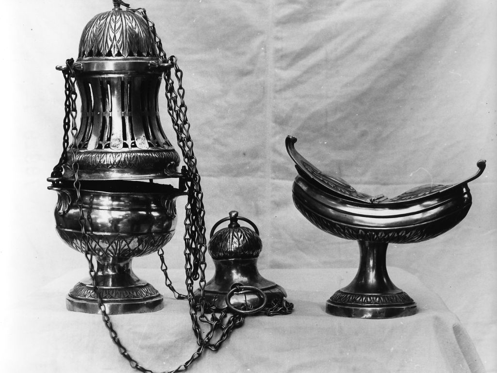 navicella portaincenso - bottega italiana (sec. XIX)