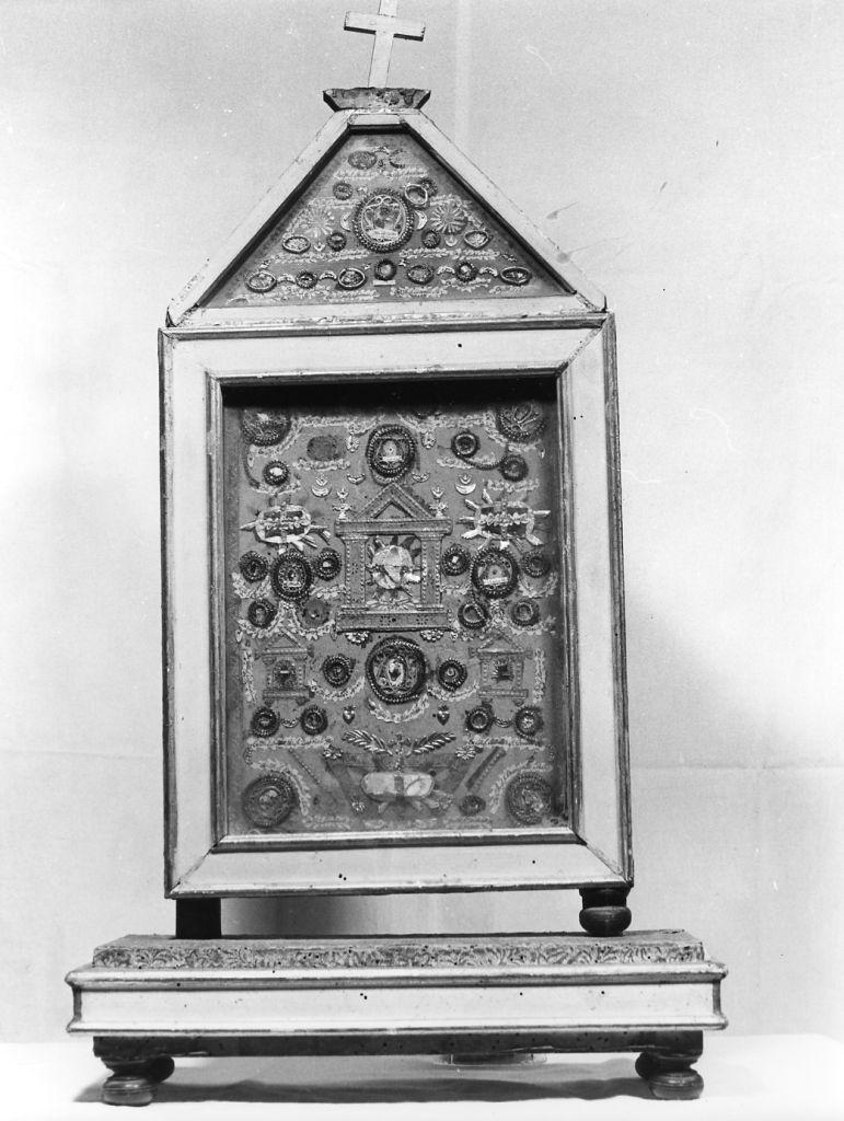 reliquiario a teca - bottega pisana (sec. XIX)